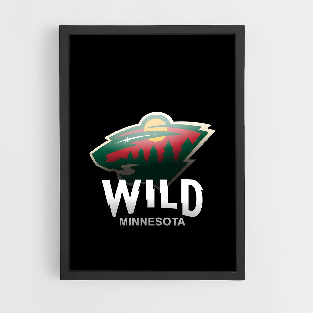 Poster Minnesota wild cri – affiche Hockey sur glace (vue 2)